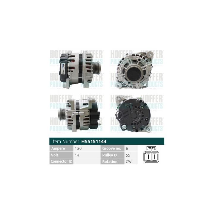 Kintamosios srovės generatorius HOFFER H55151144