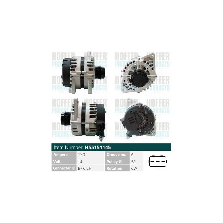 Kintamosios srovės generatorius HOFFER H55151145