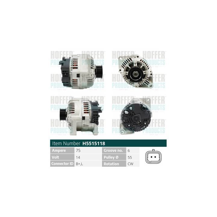 Kintamosios srovės generatorius HOFFER H5515118