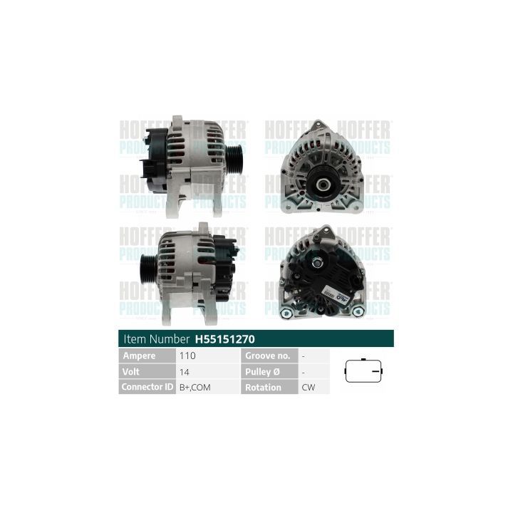 Kintamosios srovės generatorius HOFFER H55151270