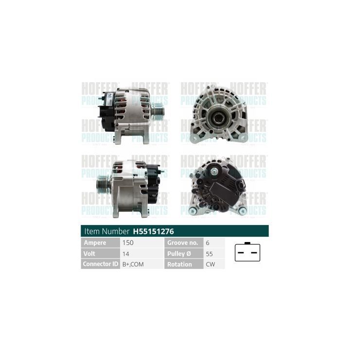 Kintamosios srovės generatorius HOFFER H55151276