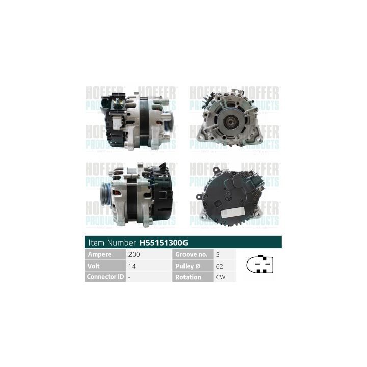 Kintamosios srovės generatorius HOFFER H55151300G