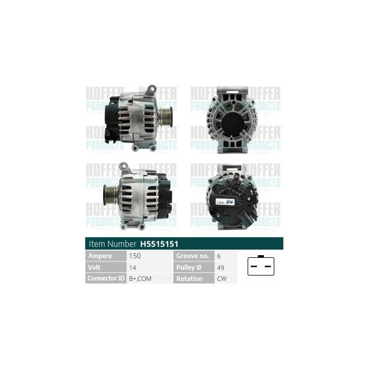 Kintamosios srovės generatorius HOFFER H5515151