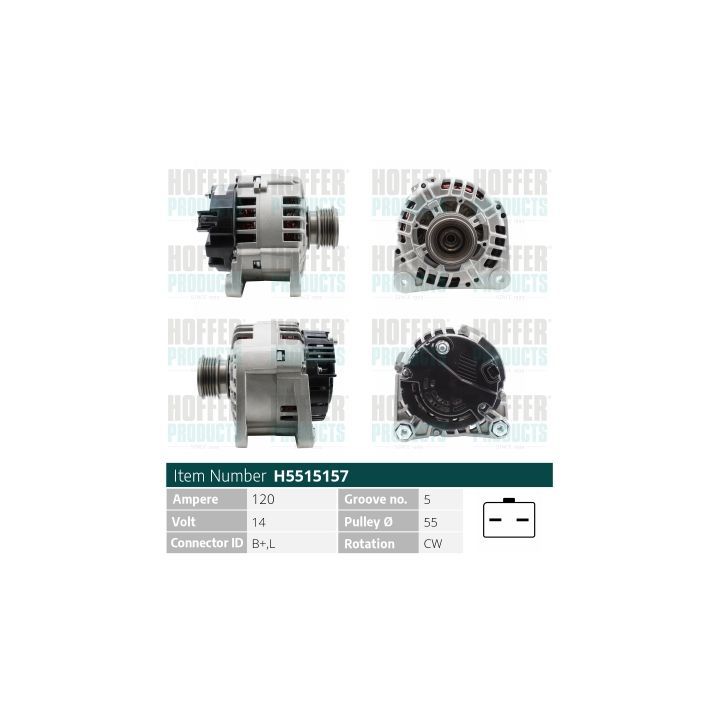 Kintamosios srovės generatorius HOFFER H5515157