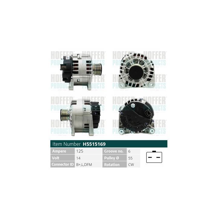 Kintamosios srovės generatorius HOFFER H5515169