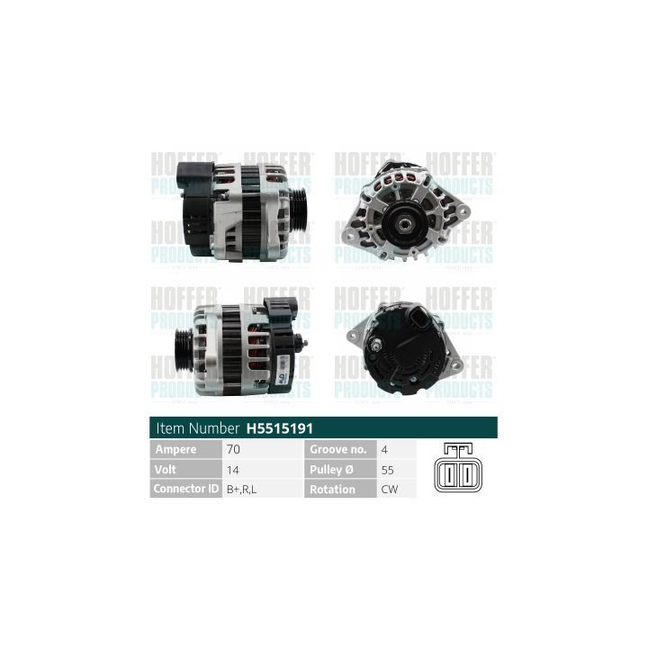 Kintamosios srovės generatorius HOFFER H5515191