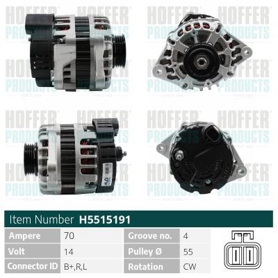 Kintamosios srovės generatorius HOFFER H5515191