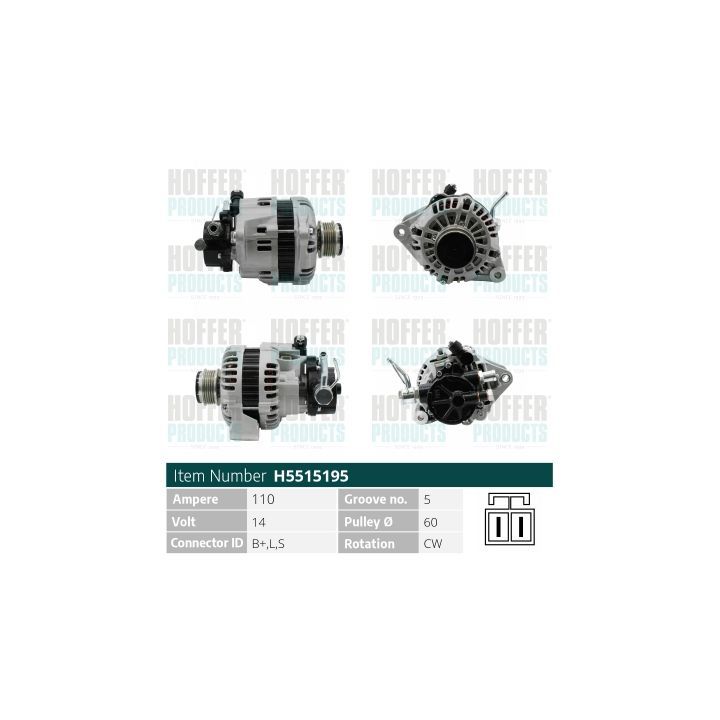 Kintamosios srovės generatorius HOFFER H5515195