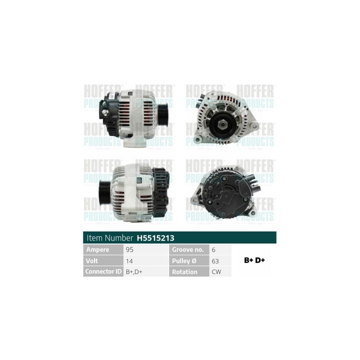 Kintamosios srovės generatorius HOFFER H5515213