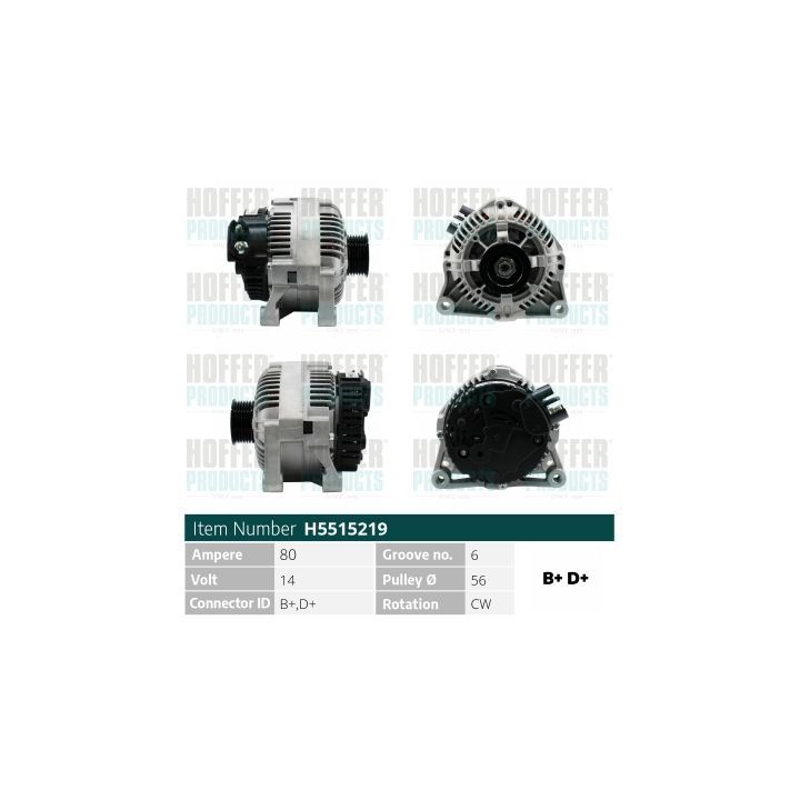Kintamosios srovės generatorius HOFFER H5515219