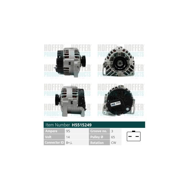 Kintamosios srovės generatorius HOFFER H5515249