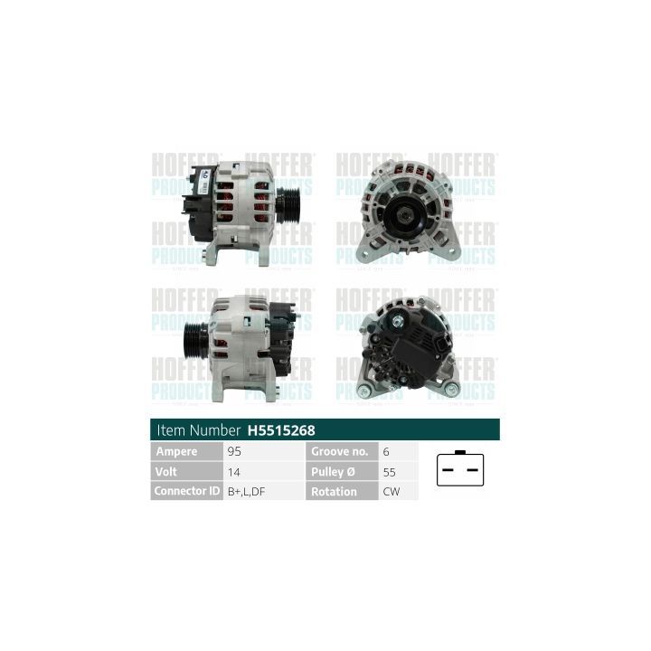 Kintamosios srovės generatorius HOFFER H5515268