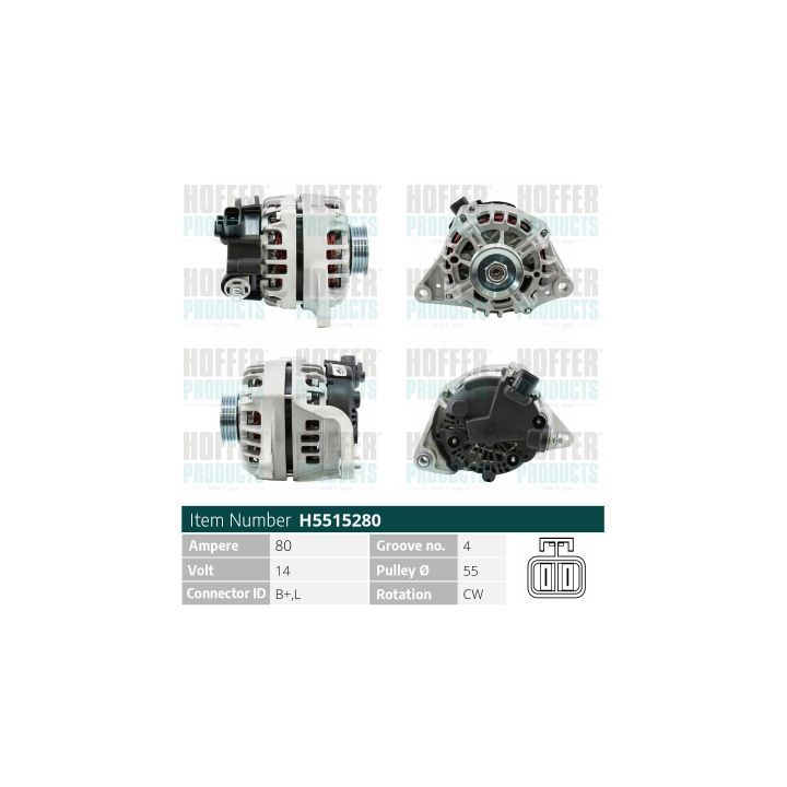Kintamosios srovės generatorius HOFFER H5515280