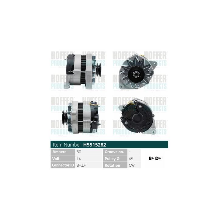 Kintamosios srovės generatorius HOFFER H5515282