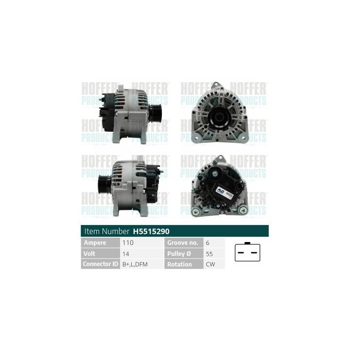 Kintamosios srovės generatorius HOFFER H5515290