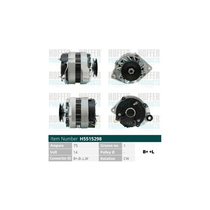 Kintamosios srovės generatorius HOFFER H5515298