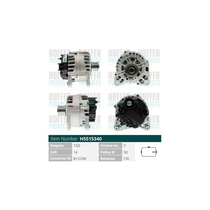 Kintamosios srovės generatorius HOFFER H5515340