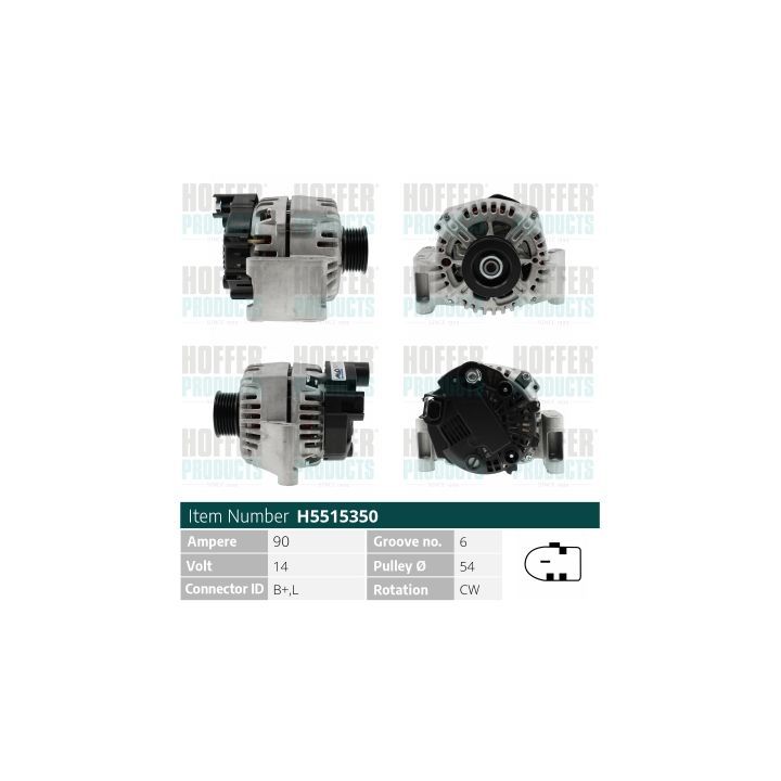 Kintamosios srovės generatorius HOFFER H5515350