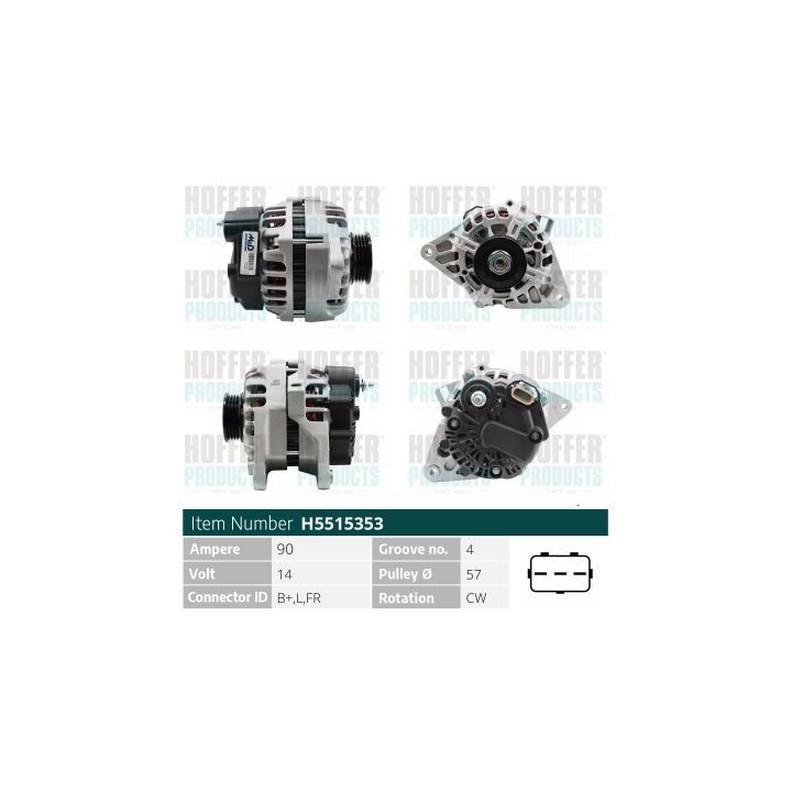 Kintamosios srovės generatorius HOFFER H5515353