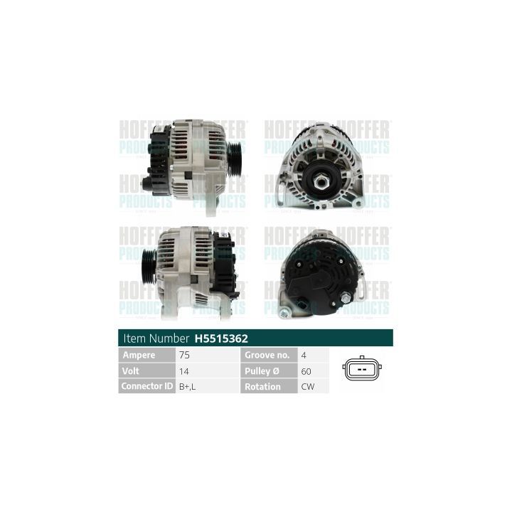 Kintamosios srovės generatorius HOFFER H5515362