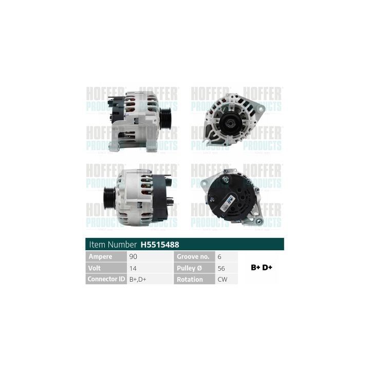 Kintamosios srovės generatorius HOFFER H5515488