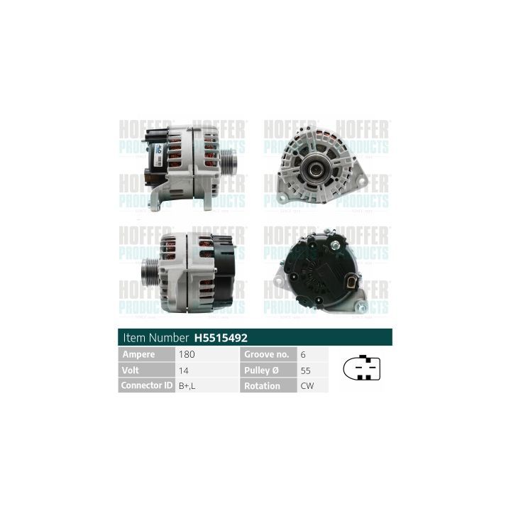 Kintamosios srovės generatorius HOFFER H5515492