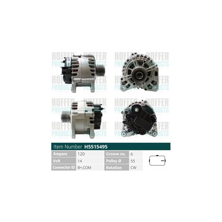 Kintamosios srovės generatorius HOFFER H5515495