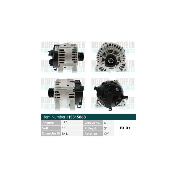 Kintamosios srovės generatorius HOFFER H5515888