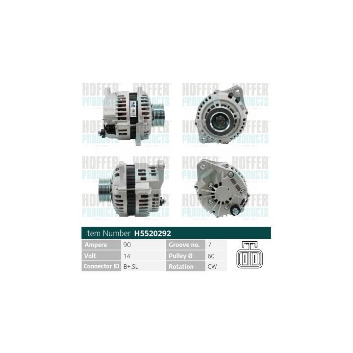 Kintamosios srovės generatorius HOFFER H5520292