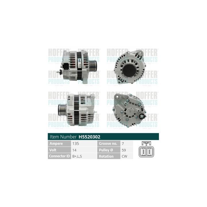 Kintamosios srovės generatorius HOFFER H5520302