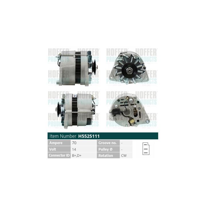 Kintamosios srovės generatorius HOFFER H5525111