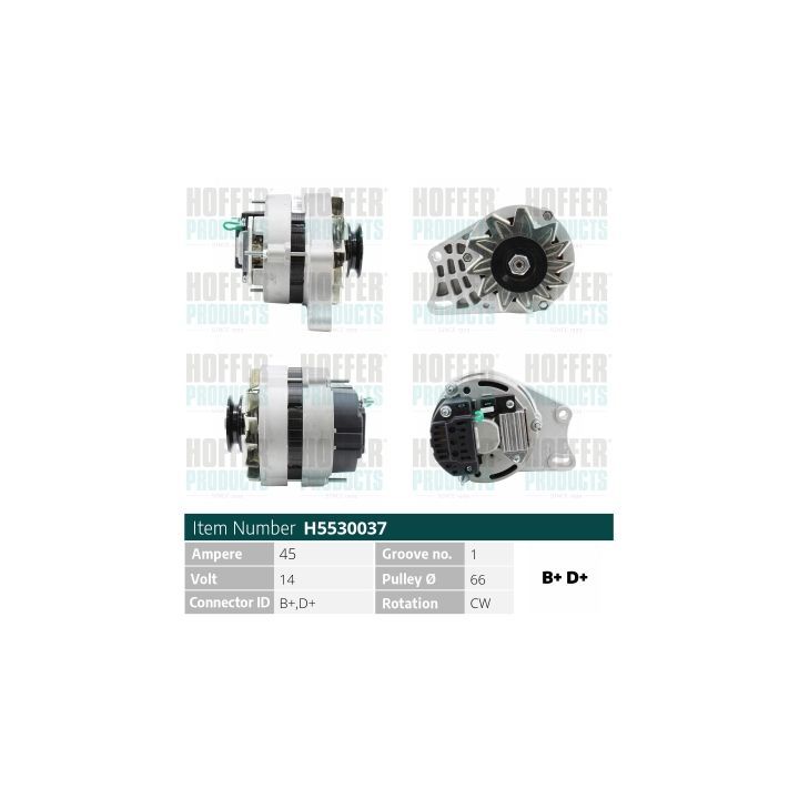 Kintamosios srovės generatorius HOFFER H5530037