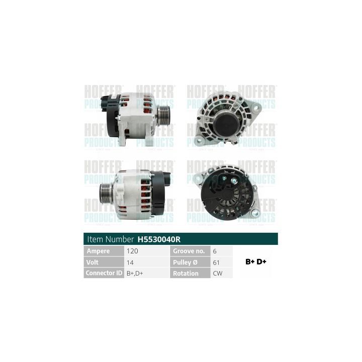 Kintamosios srovės generatorius HOFFER H5530040R