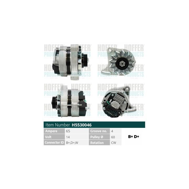 Kintamosios srovės generatorius HOFFER H5530046