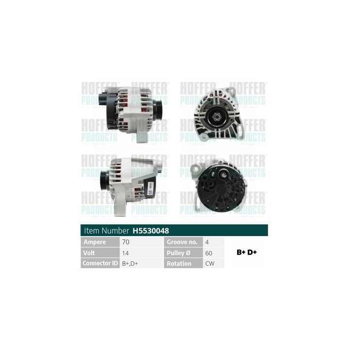 Kintamosios srovės generatorius HOFFER H5530048