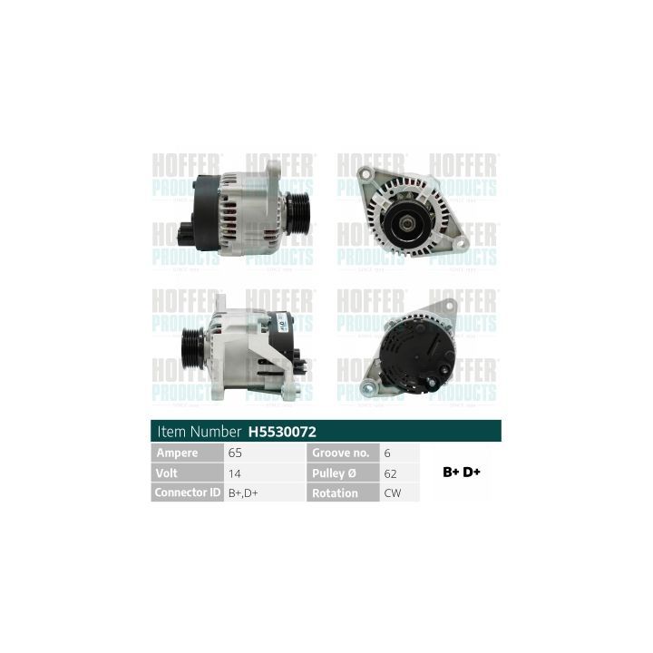 Kintamosios srovės generatorius HOFFER H5530072