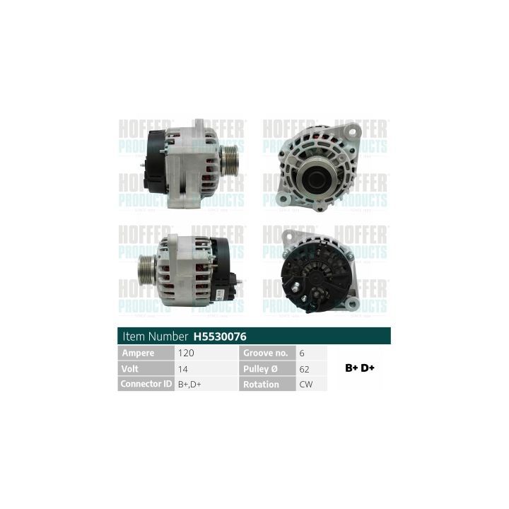 Kintamosios srovės generatorius HOFFER H5530076