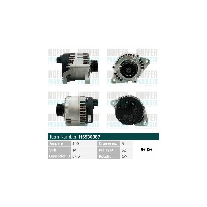 Kintamosios srovės generatorius HOFFER H5530087