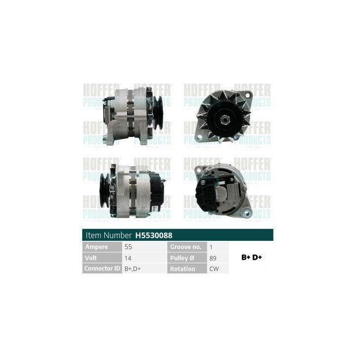 Kintamosios srovės generatorius HOFFER H5530088