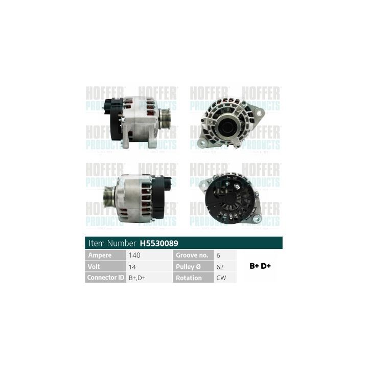 Kintamosios srovės generatorius HOFFER H5530089