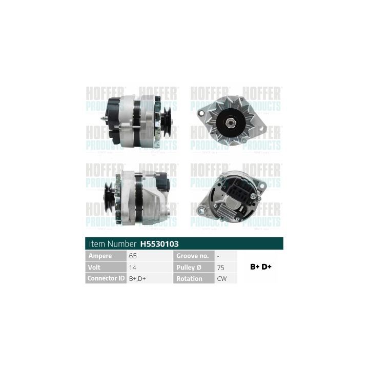 Kintamosios srovės generatorius HOFFER H5530103