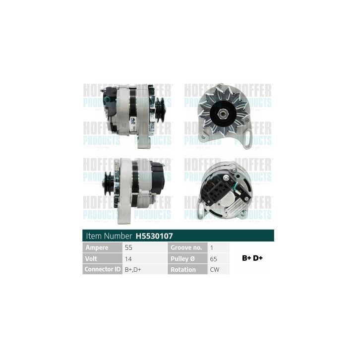Kintamosios srovės generatorius HOFFER H5530107