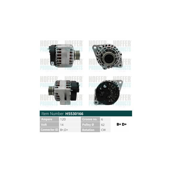 Kintamosios srovės generatorius HOFFER H5530166