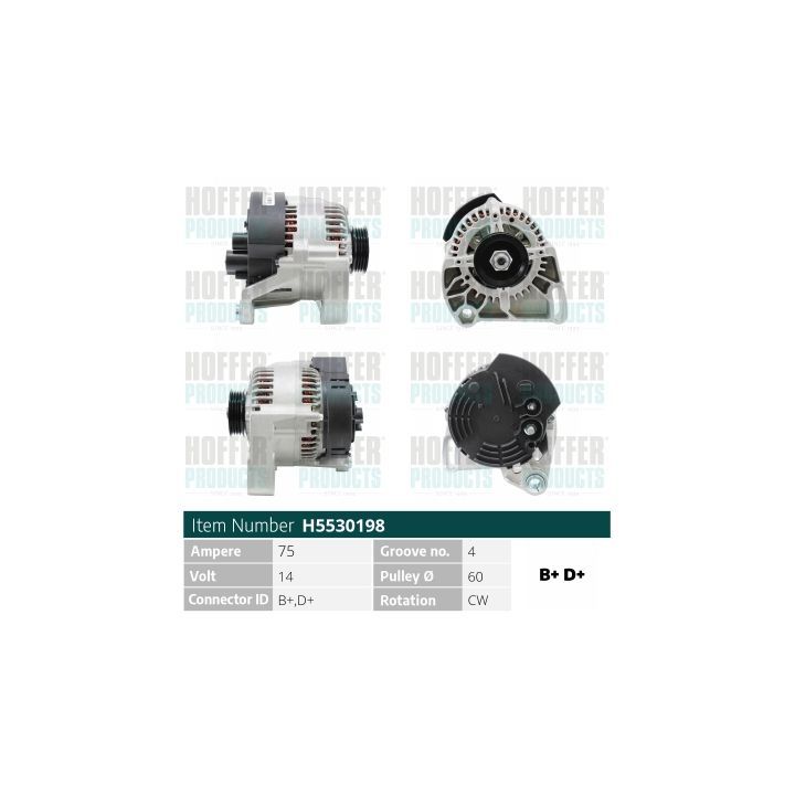 Kintamosios srovės generatorius HOFFER H5530198