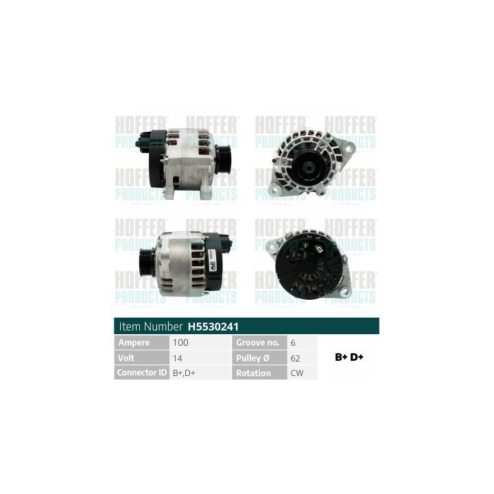 Kintamosios srovės generatorius HOFFER H5530241