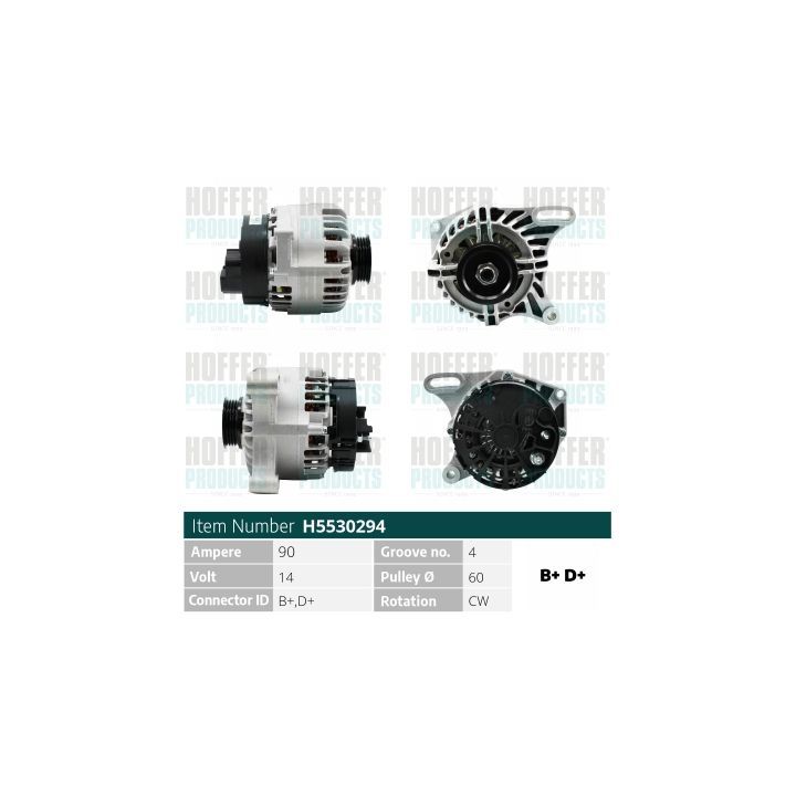 Kintamosios srovės generatorius HOFFER H5530294