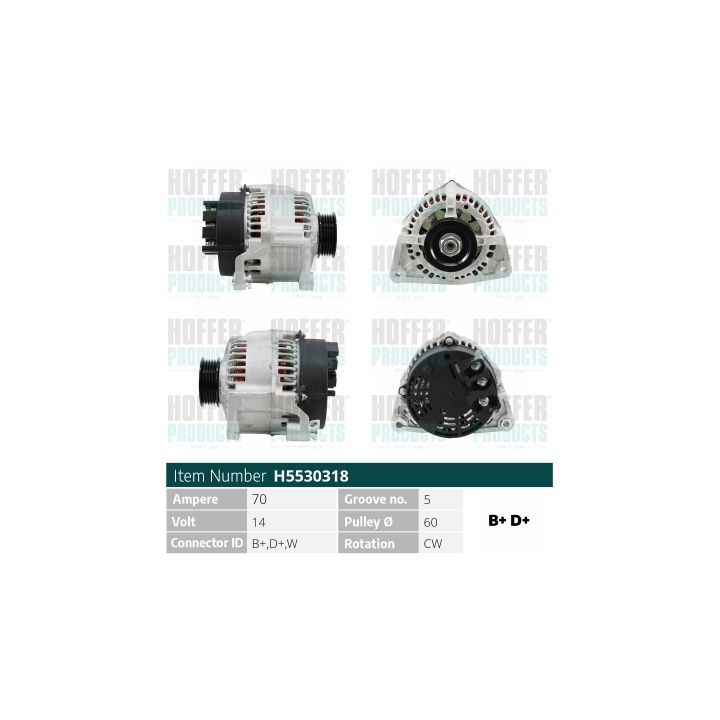 Kintamosios srovės generatorius HOFFER H5530318