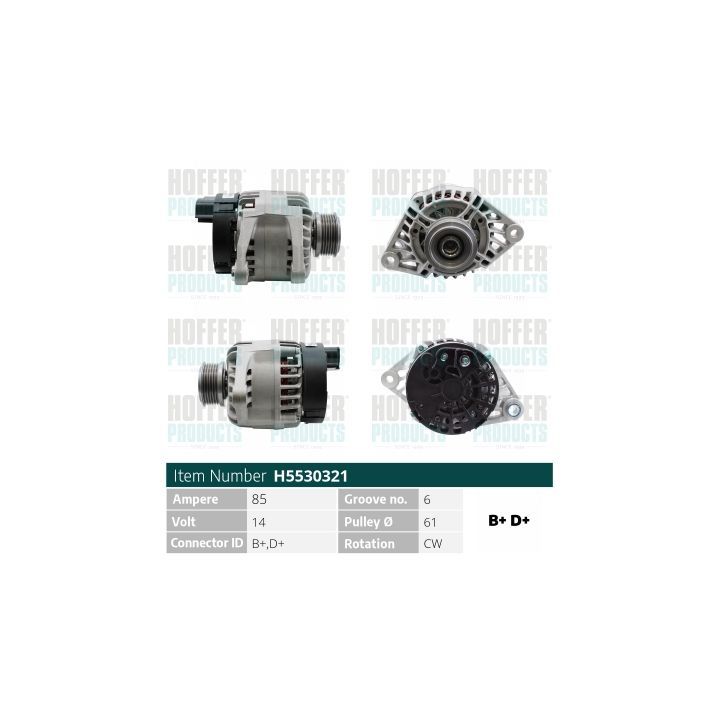 Kintamosios srovės generatorius HOFFER H5530321