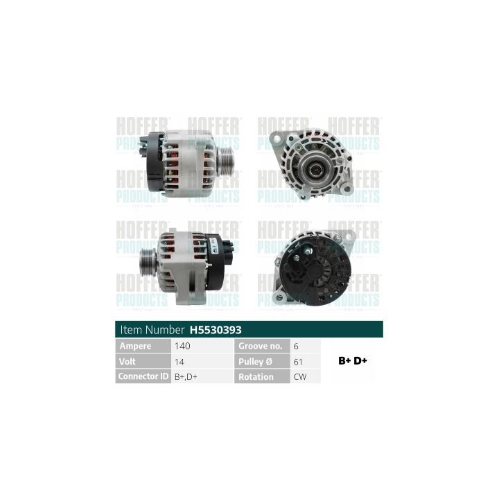 Kintamosios srovės generatorius HOFFER H5530393