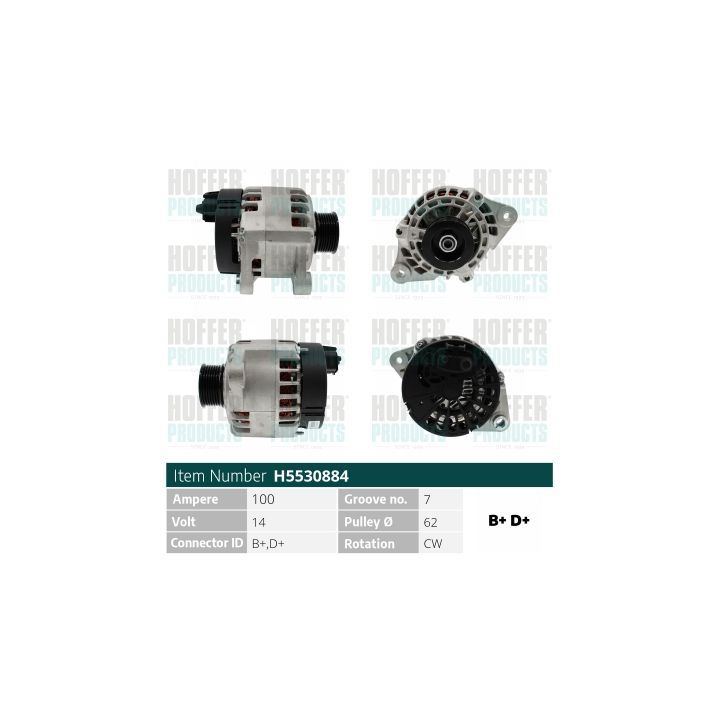 Kintamosios srovės generatorius HOFFER H5530884